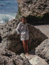 Voyage Short Set - Black Stripes