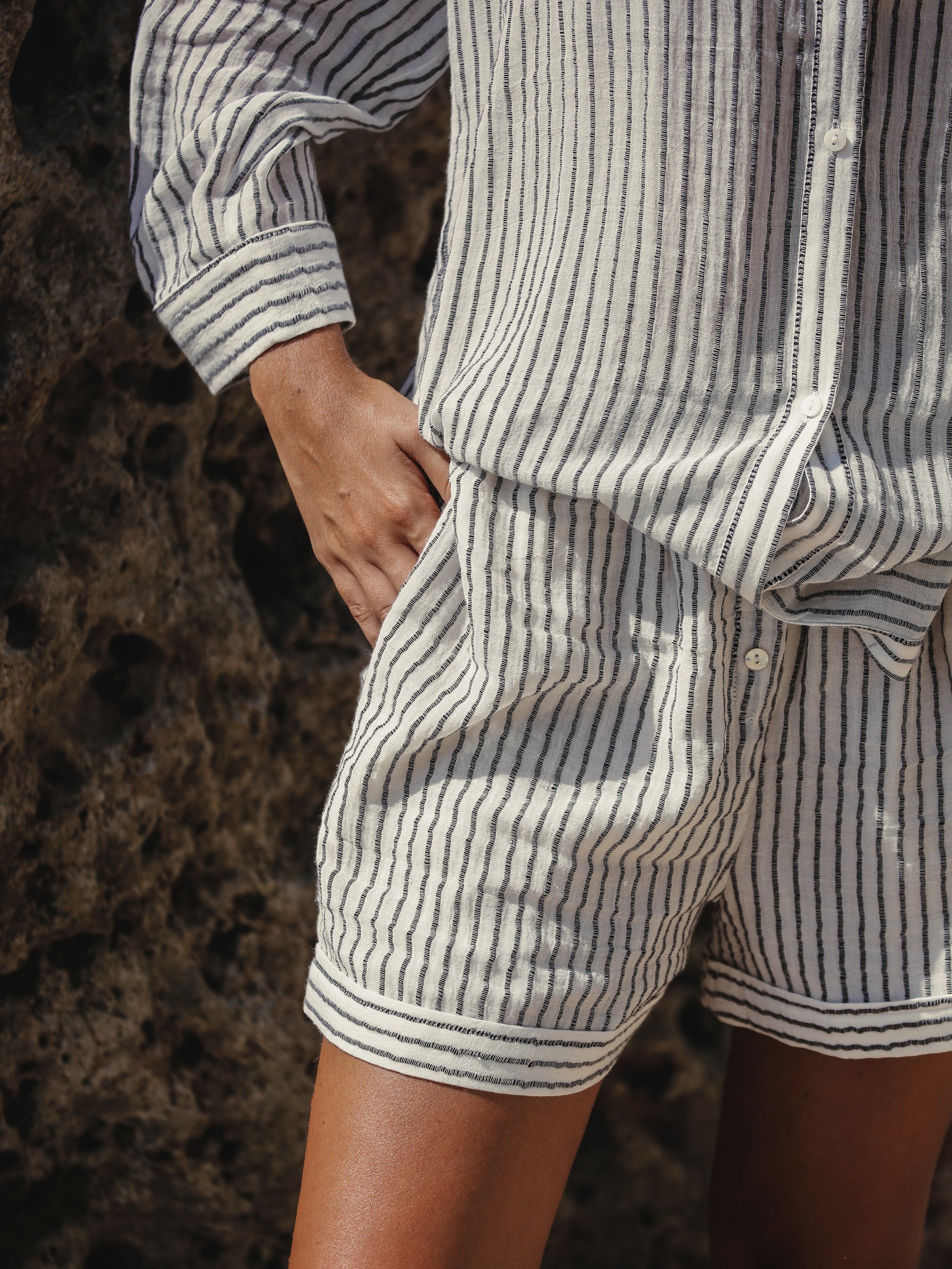 Ocean Shirt - Black Stripes