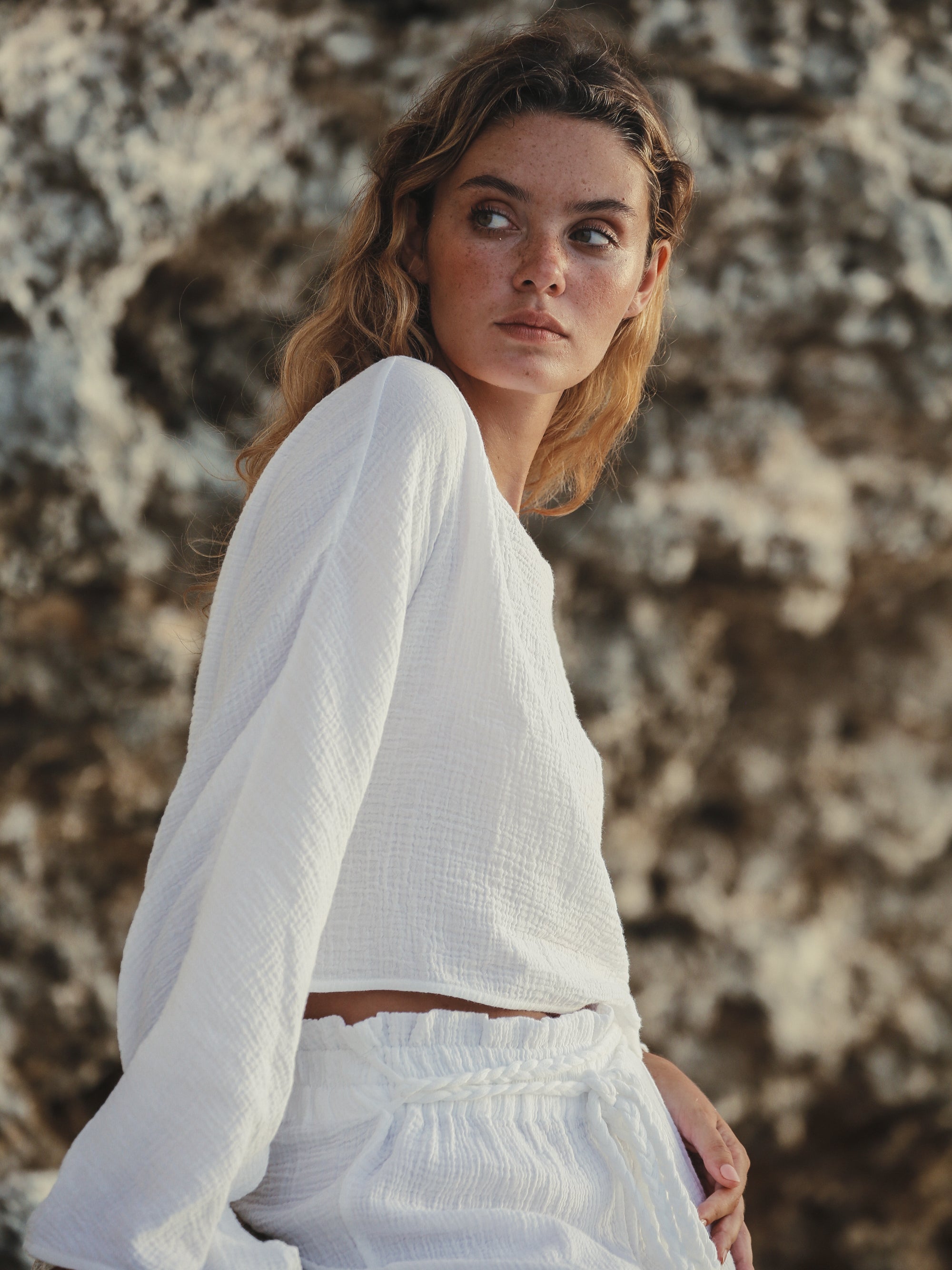 Echo Crop Top - White