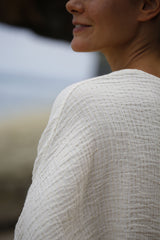 Siena Top - Natural with Gold Stripes