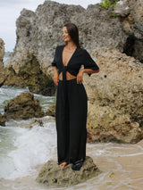 Skye Palazzo Pants - Black