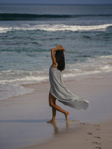 Breeze Beach Dress - Black Stripes