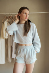Echo Crop Top - Baby Blue