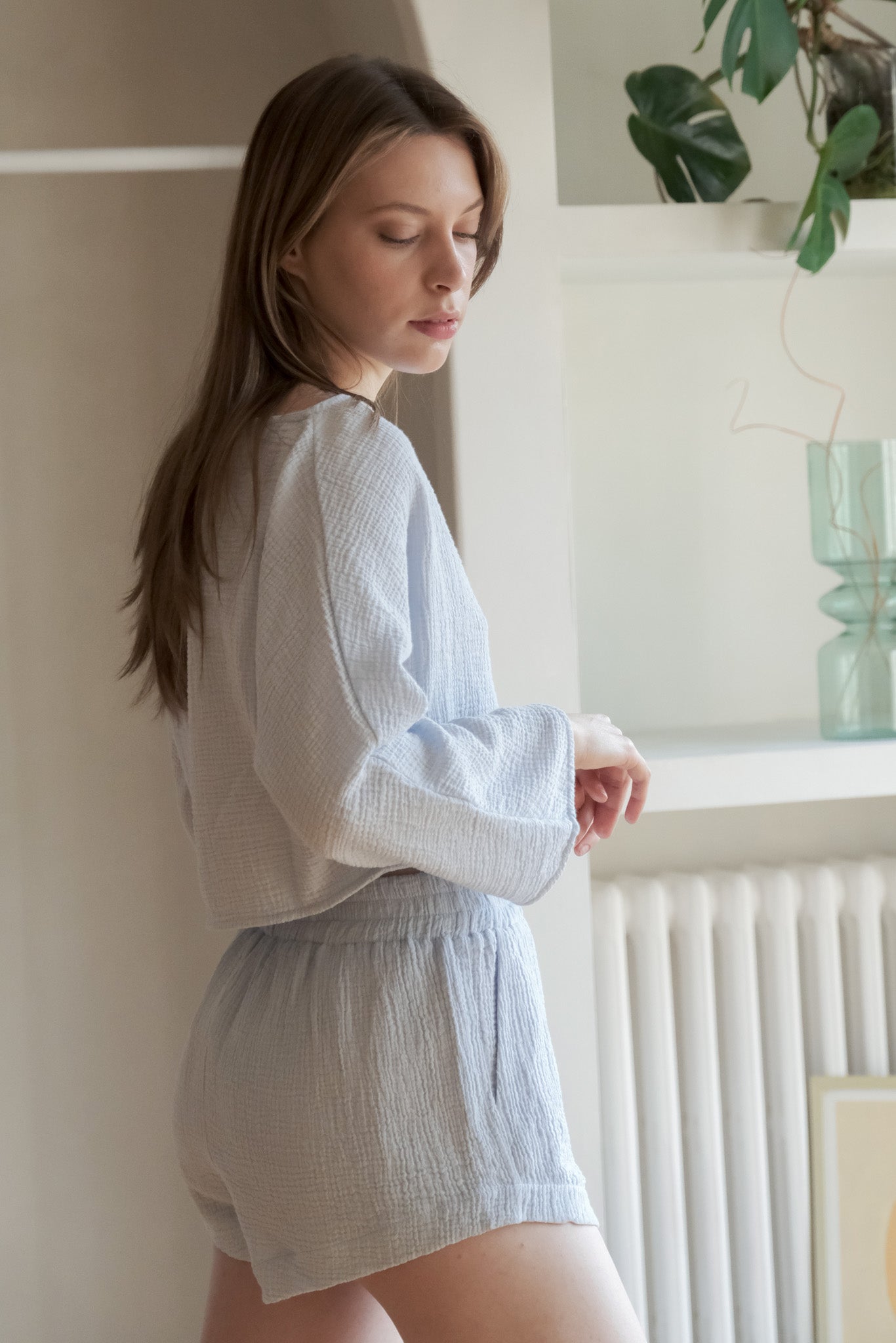 Echo Crop Top - Baby Blue