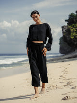 Echo Crop Top - Black