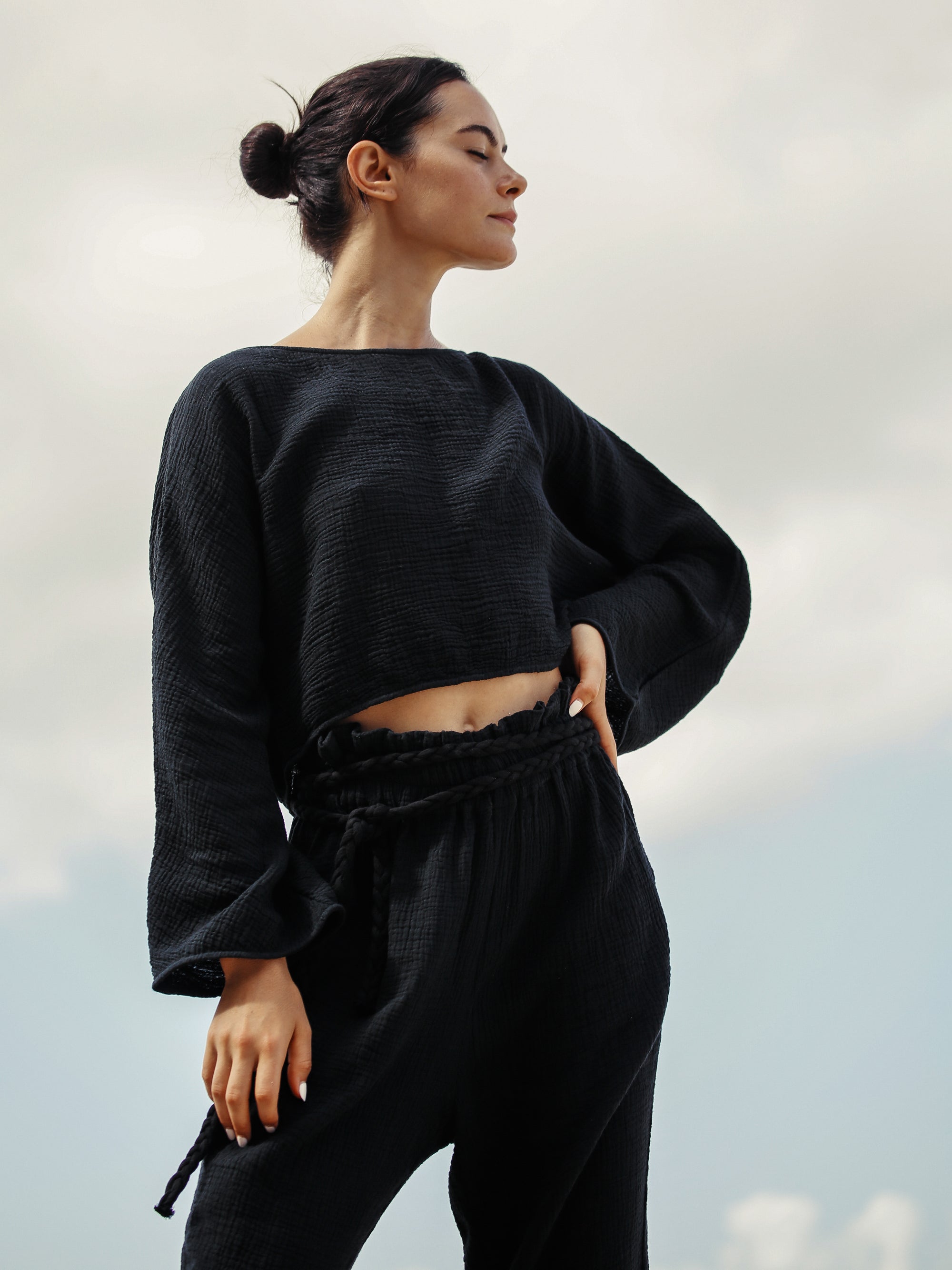 Echo Crop Top - Black