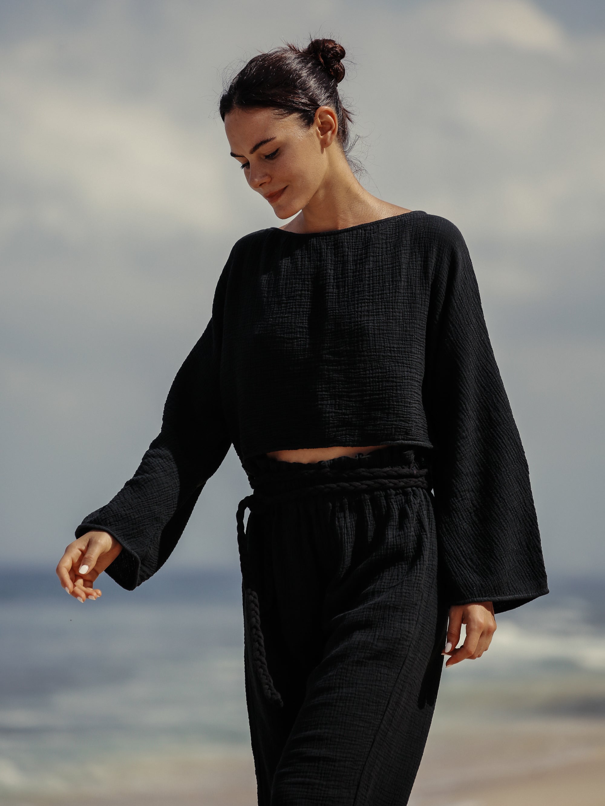 Echo Crop Top - Black