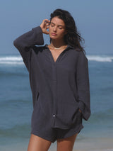 Echo Maxi Shirt - Navy