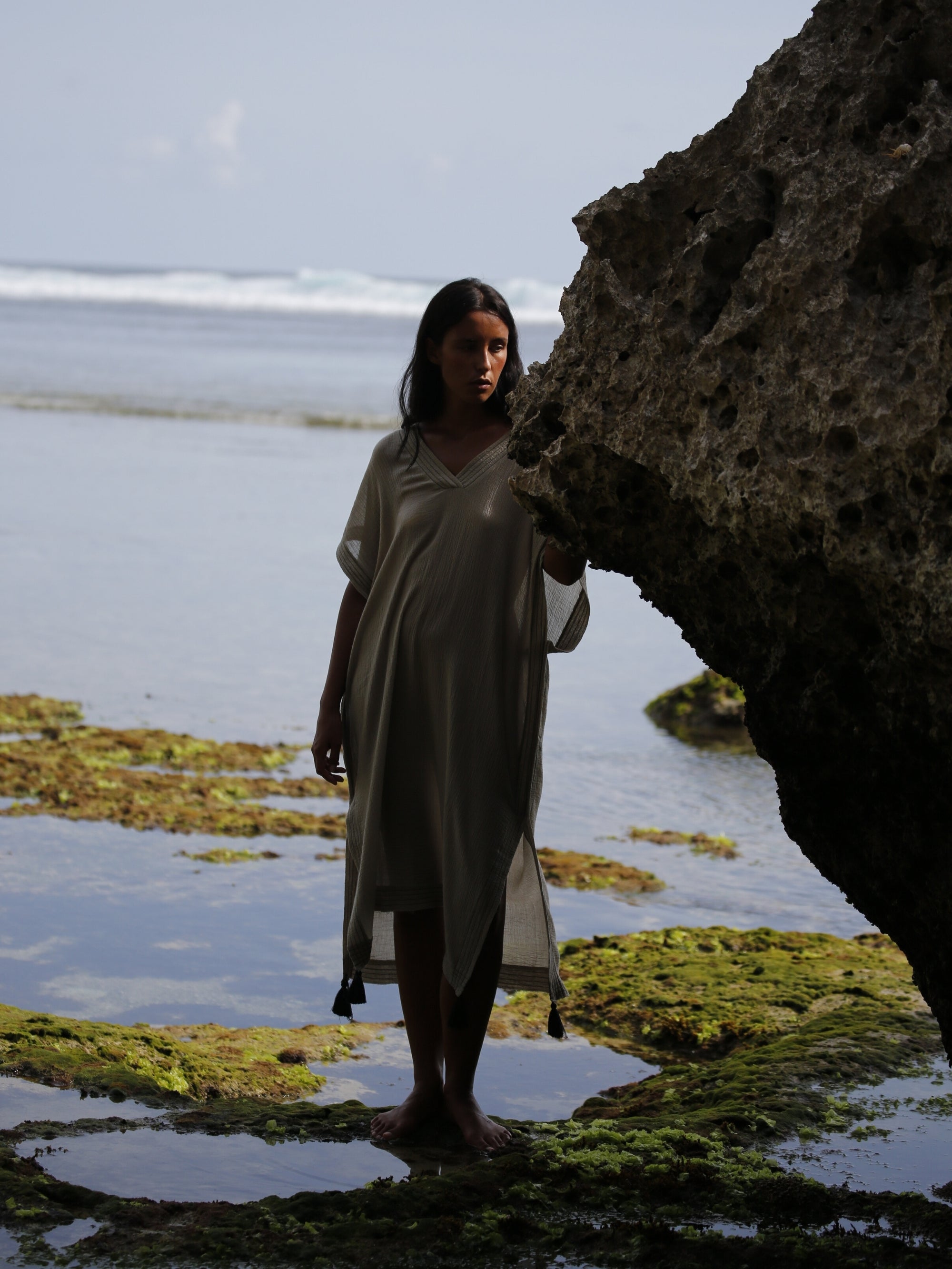 Ela Kaftan - Khaki Green