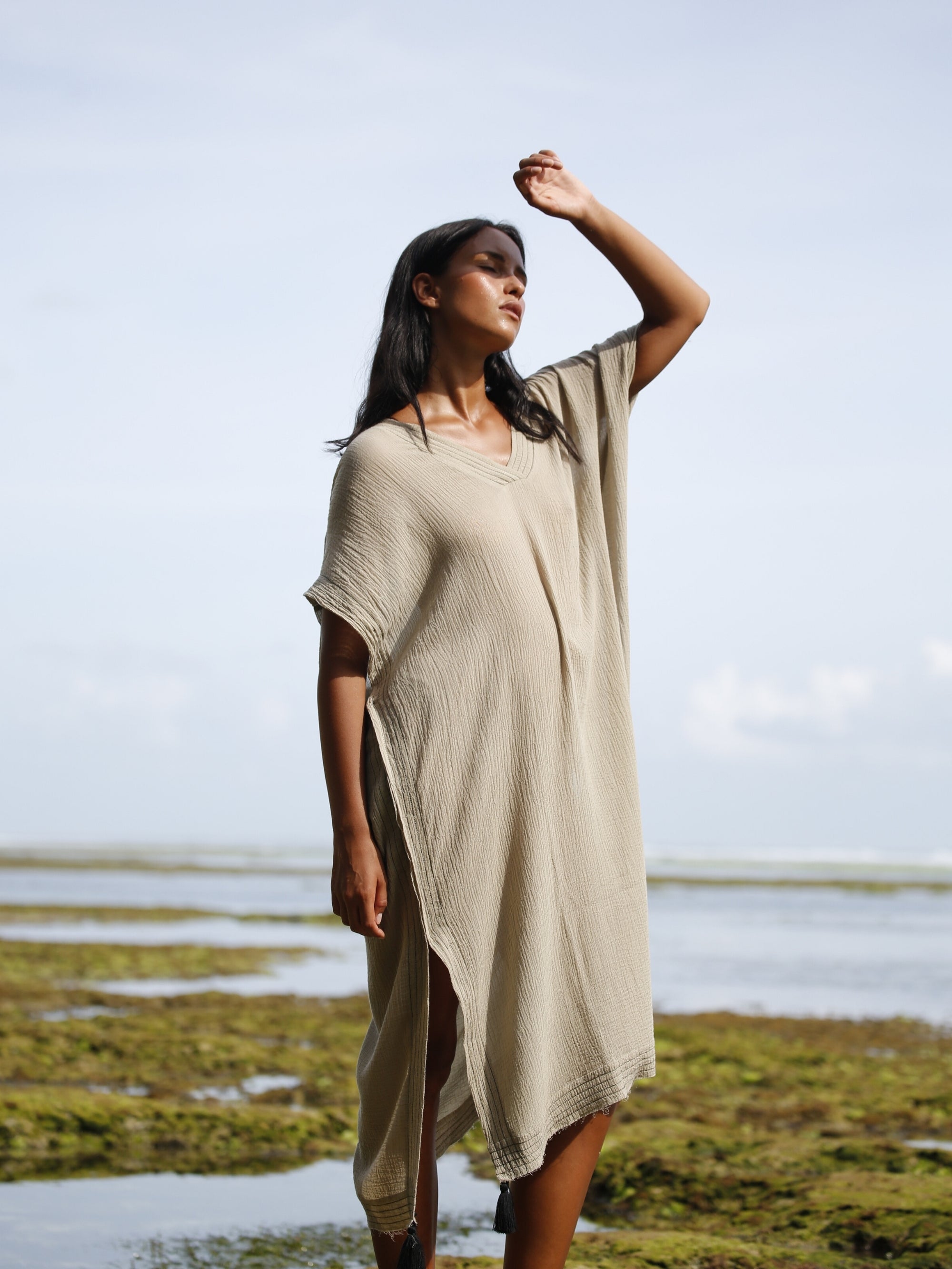 Ela Kaftan - Khaki Green