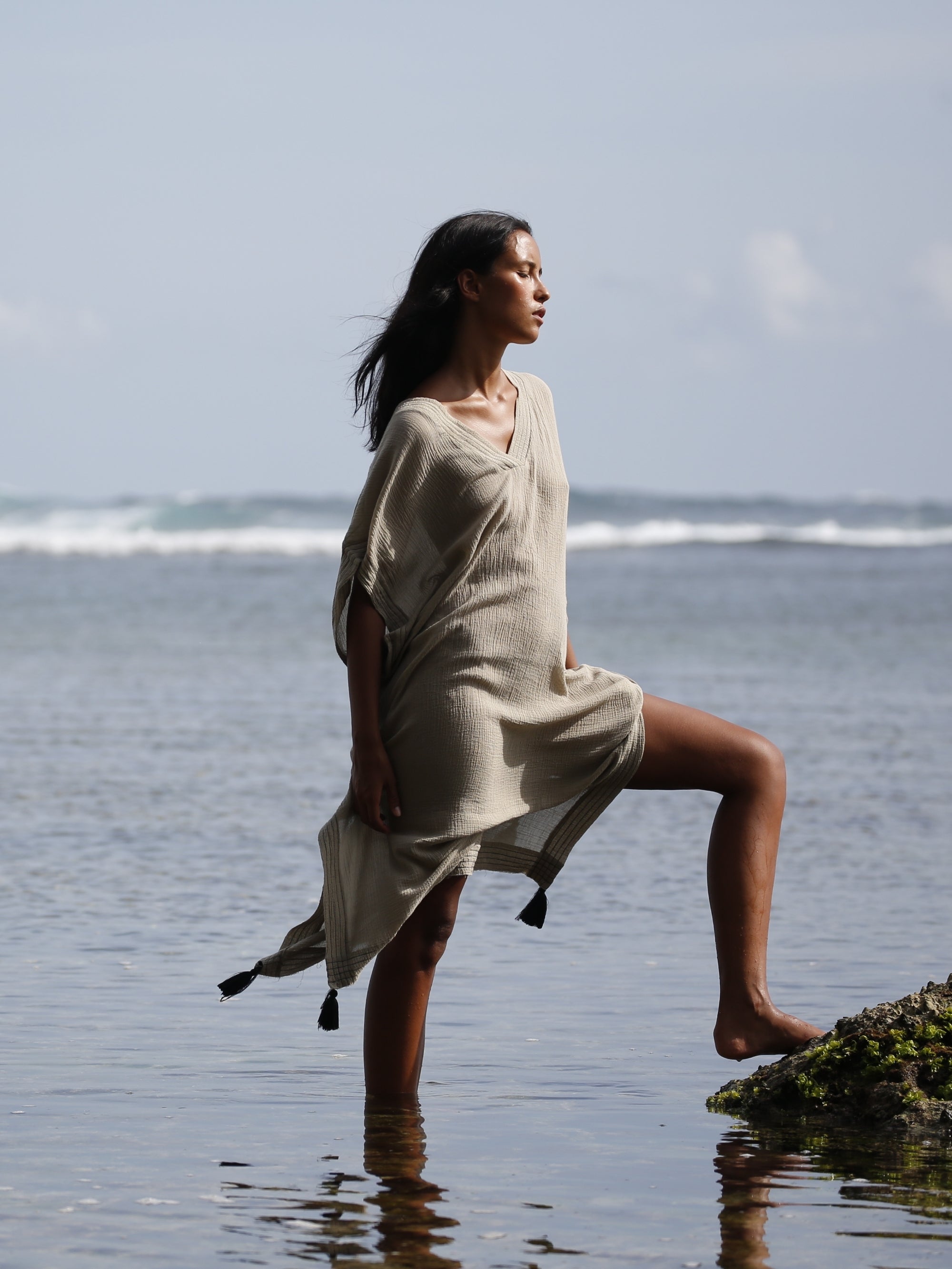 Ela Kaftan - Khaki Green