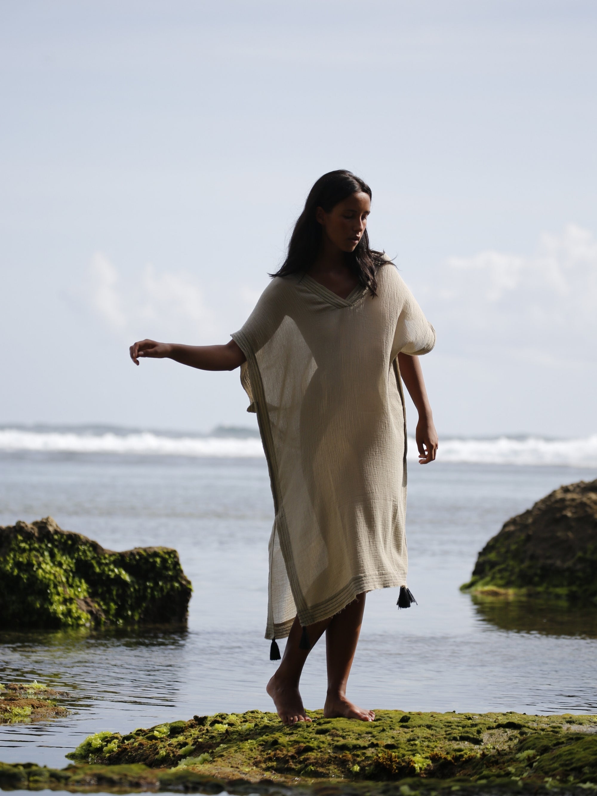 Ela Kaftan - Khaki Green