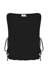Mia Side Ties Top - Black