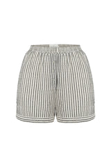 Voyage Short Set - Black Stripes
