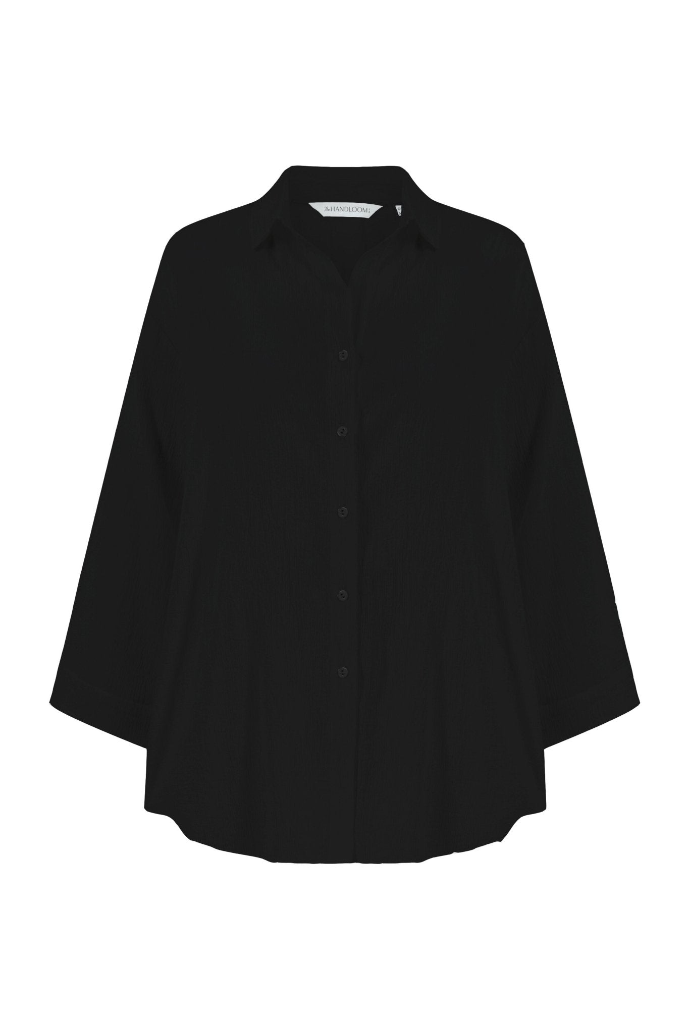 Amara Maxi Shirt Black - The Handloom