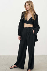 Amara Maxi Shirt Black - The Handloom