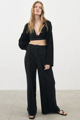 Amara Maxi Shirt Black - The Handloom