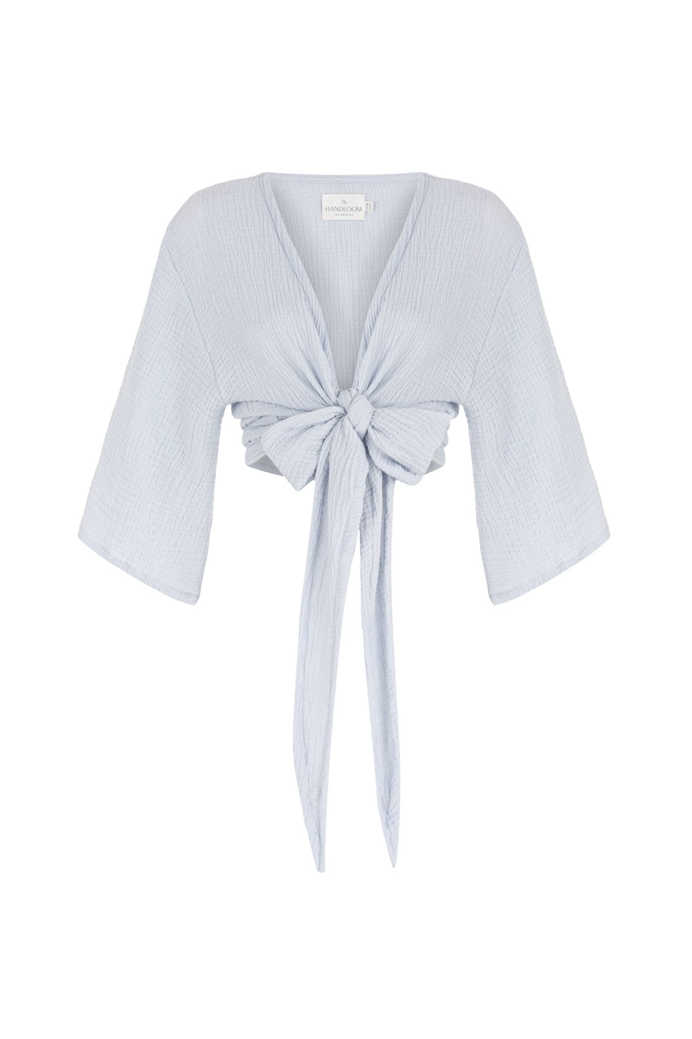 Bali Wrap Top Baby Blue - The Handloom