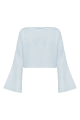 Echo Crop Top - Baby Blue