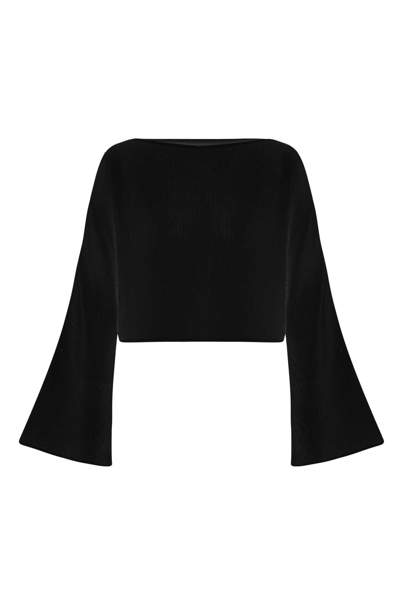 Echo Crop Top Black - The Handloom