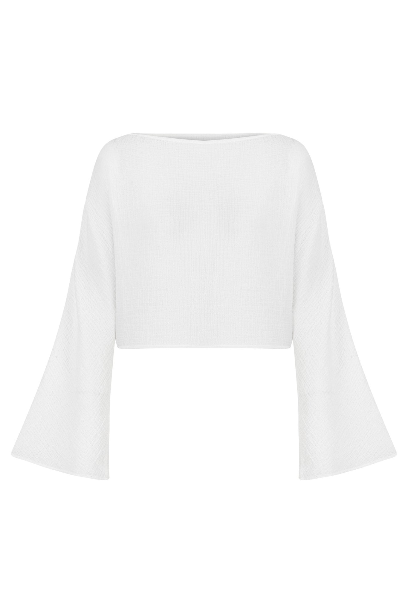 Echo Crop Top White - The Handloom