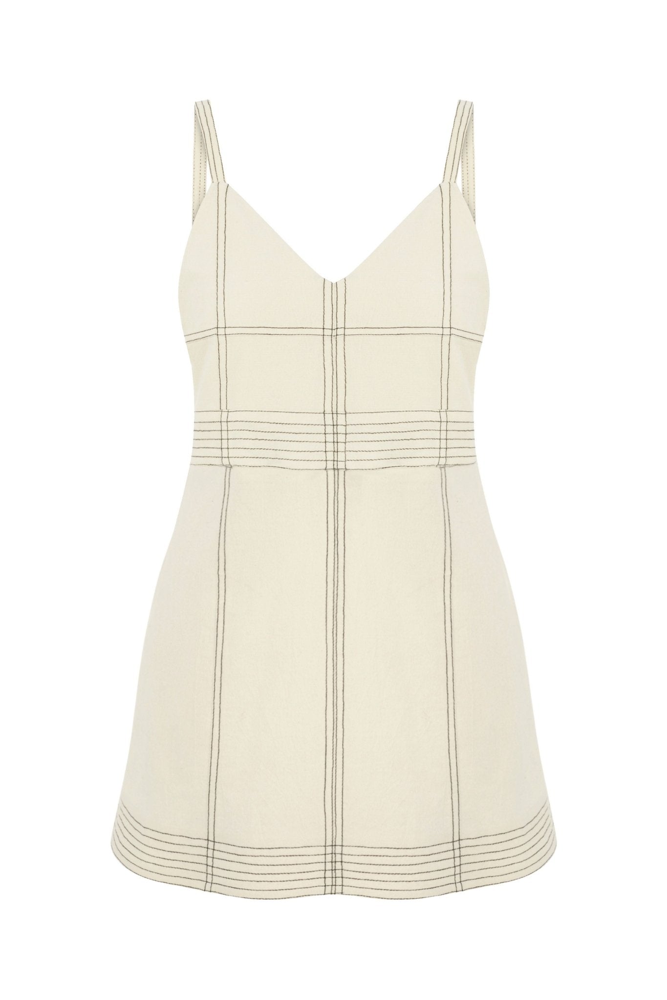 Eva Mini Dress Natural - The Handloom