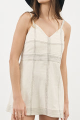 Eva Mini Dress Natural - The Handloom