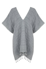 Gece V Back Kimono Stone - The Handloom