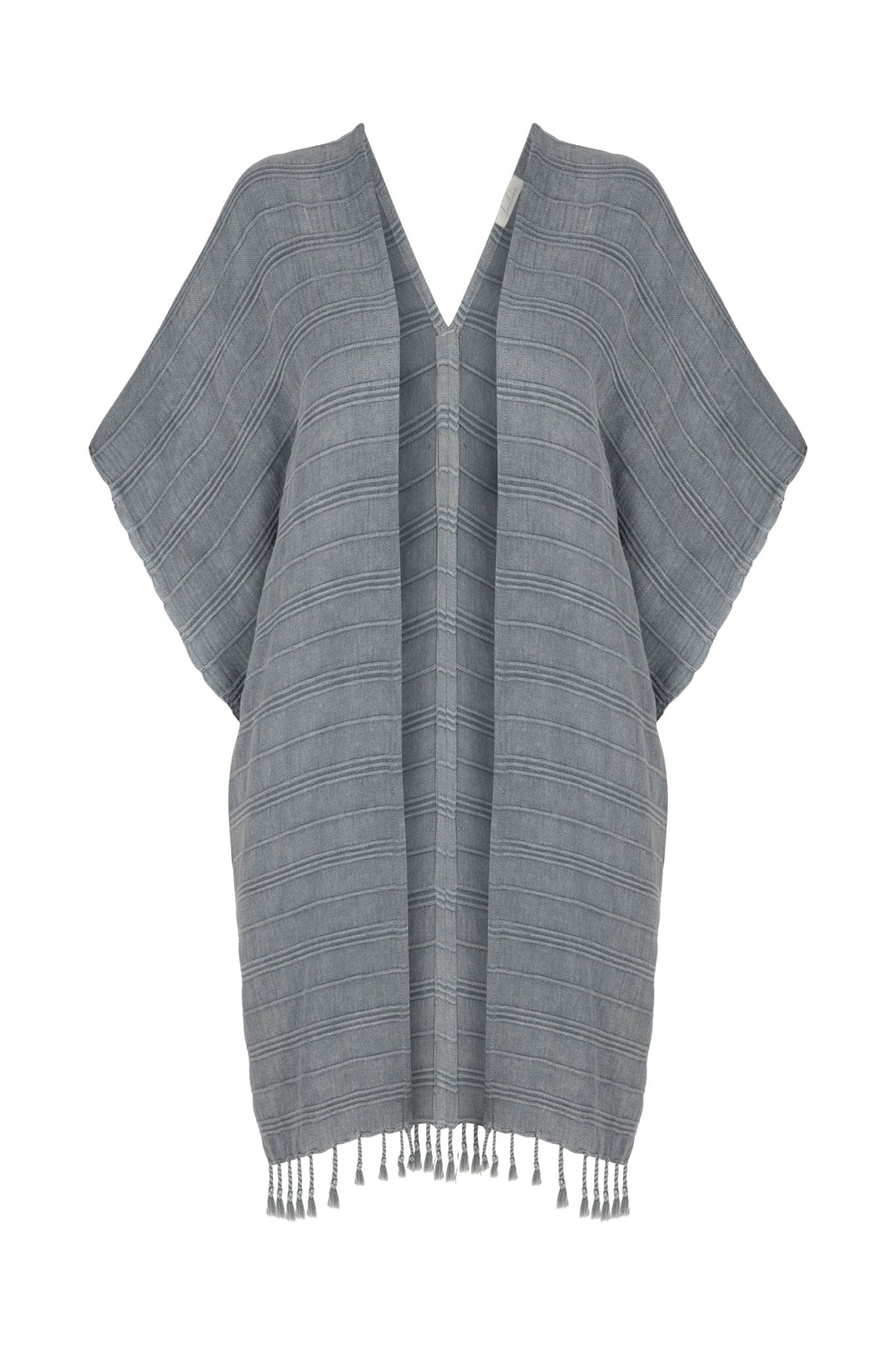 Gece V Back Kimono Stone - The Handloom