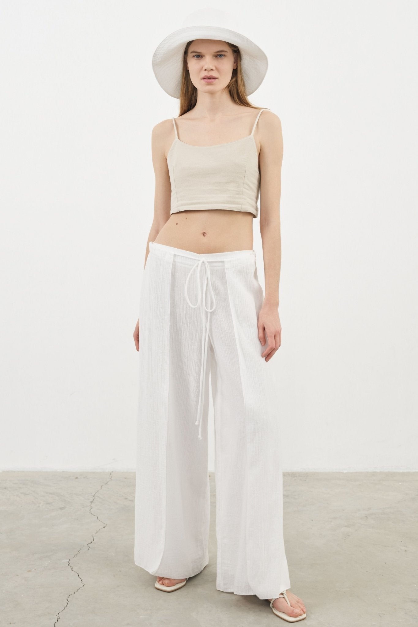 June Pants White - The Handloom