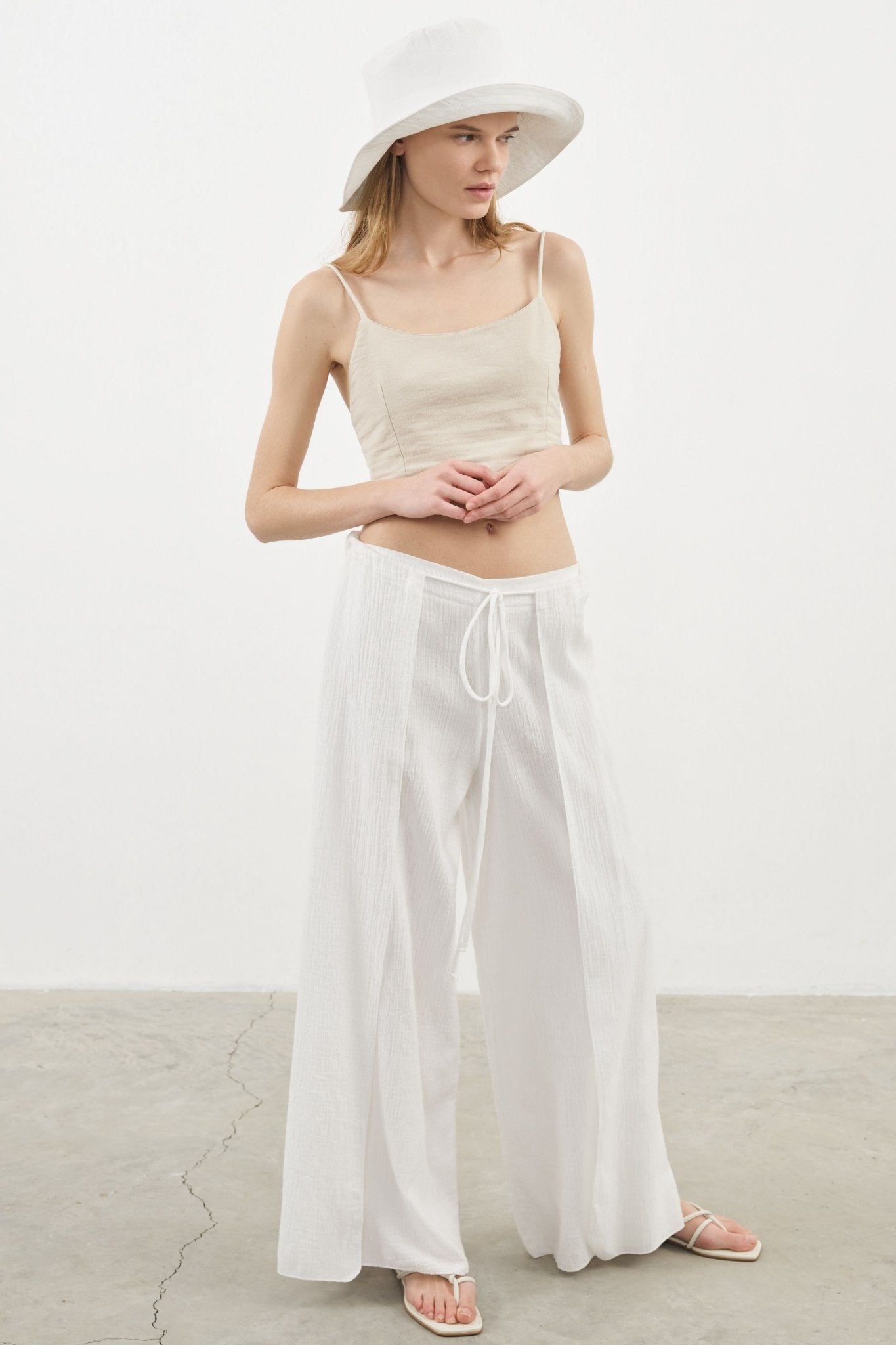 June Pants White - The Handloom