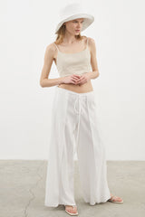 June Pants White - The Handloom