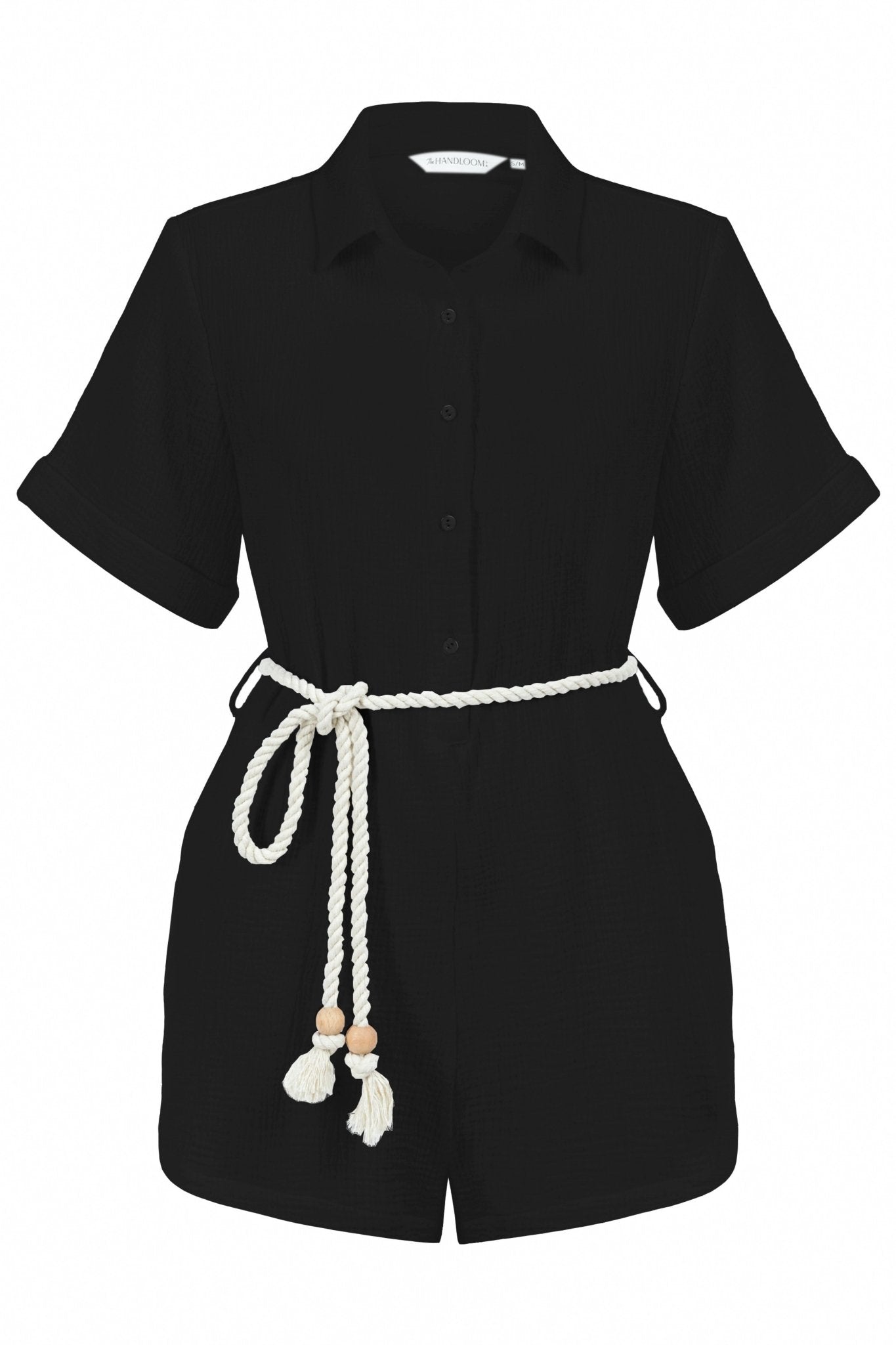 Mia Romper Black - The Handloom