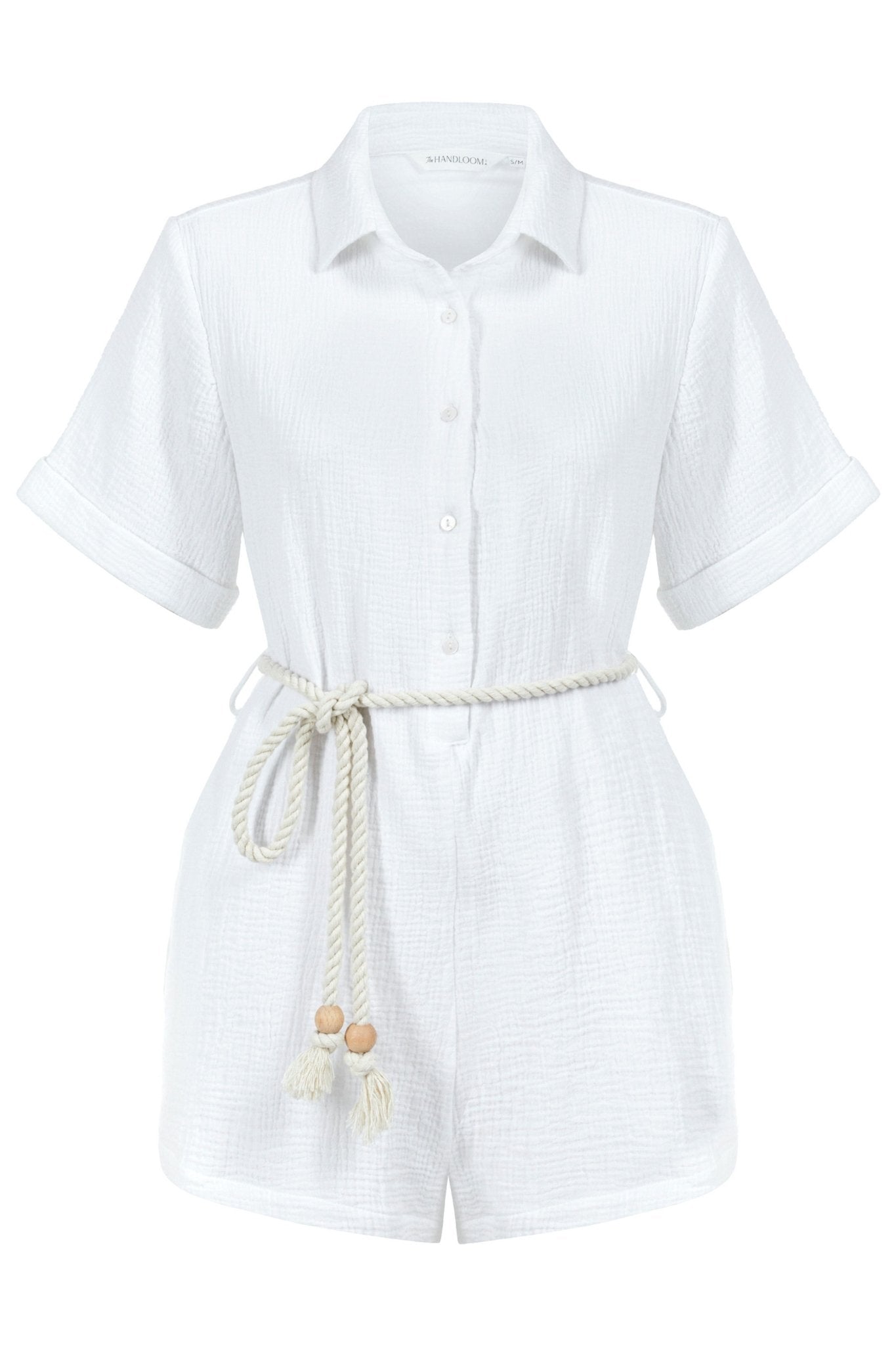 Mia Romper White - The Handloom