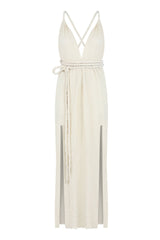 Muse Braided Straps Dress Black - The Handloom