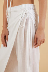 Nala Beach Pants White - The Handloom