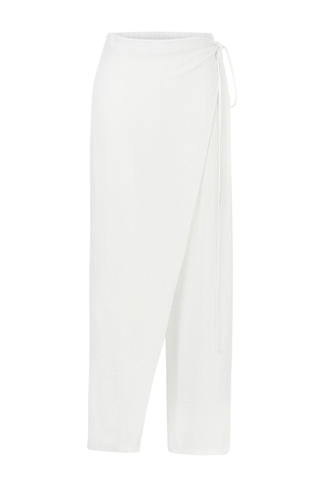 Nala Beach Pants White - The Handloom
