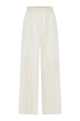 Skye Palazzo Pants Natural With Gold Stripes - The Handloom