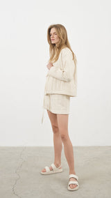 So Soft Ouilted Jacket Natural - The Handloom