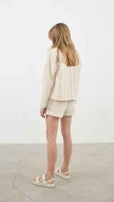 So Soft Ouilted Jacket Natural - The Handloom