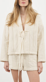 So Soft Ouilted Jacket Natural - The Handloom