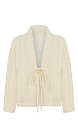 So Soft Ouilted Jacket Natural - The Handloom