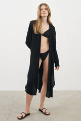 Terra Shirt Dress Black - The Handloom