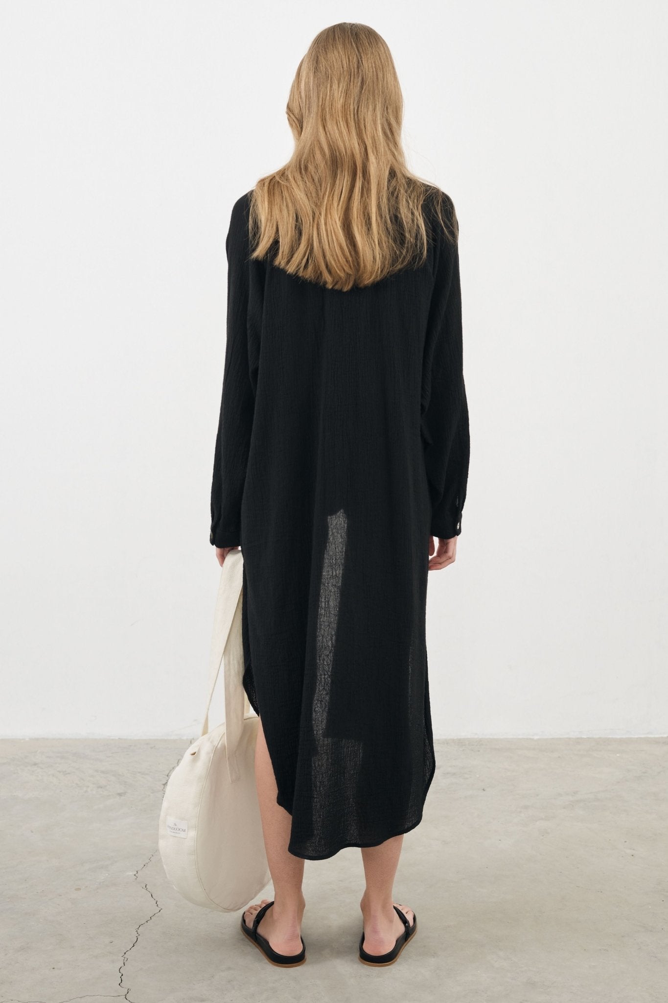Terra Shirt Dress Black - The Handloom