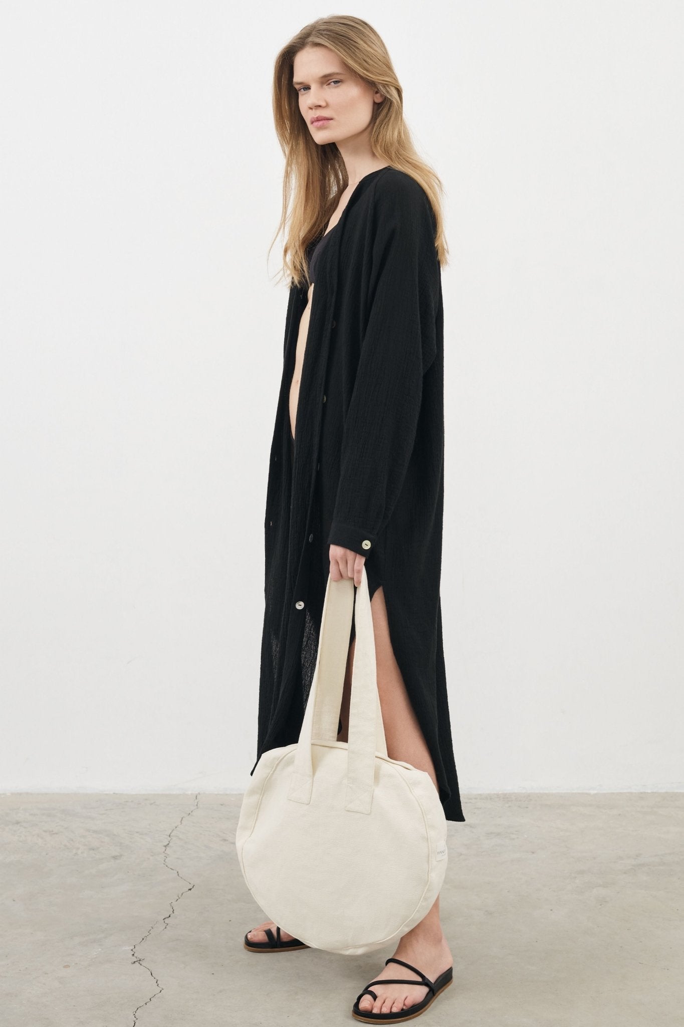 Terra Shirt Dress Black - The Handloom