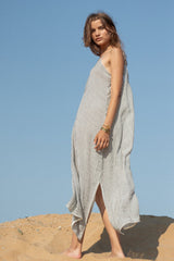 Yaz Maxi Dress Black Stripes - The Handloom
