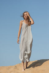 Yaz Maxi Dress Black Stripes - The Handloom