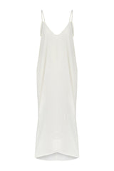 Yaz Maxi Dress White Stripes - The Handloom